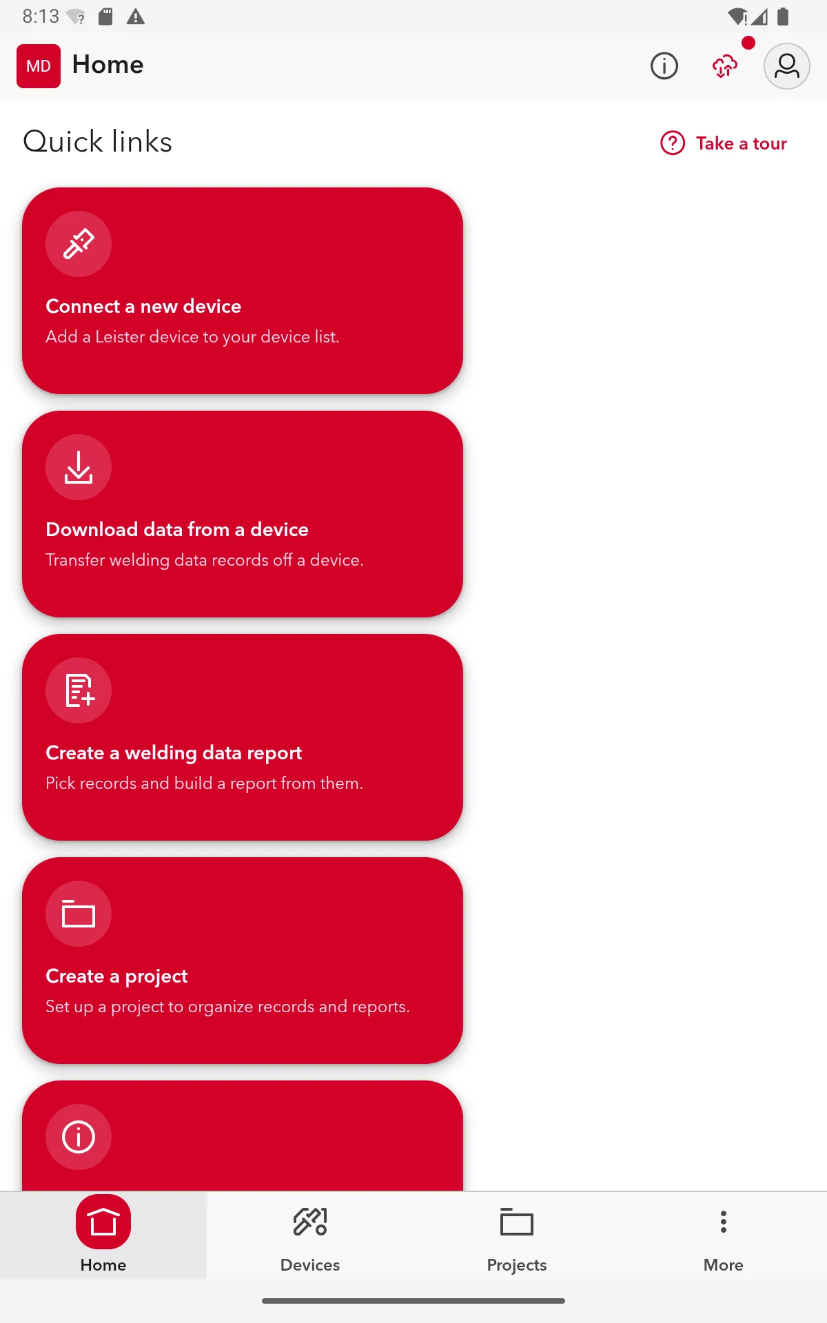 myLeister screenshot