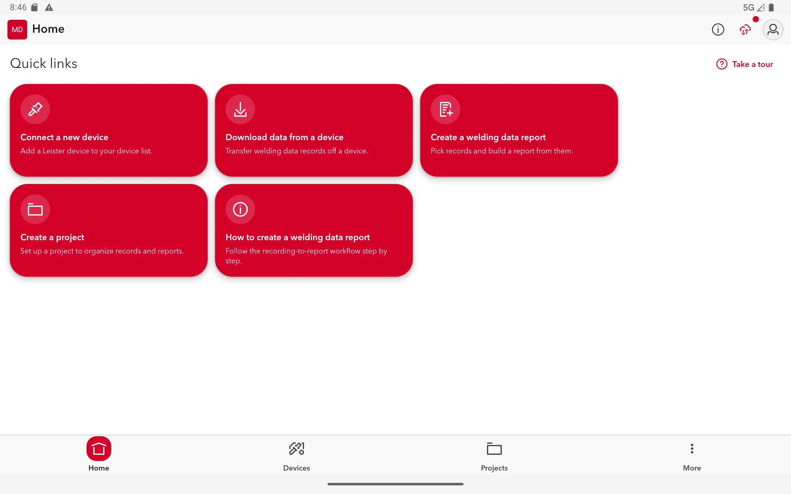 myLeister screenshot